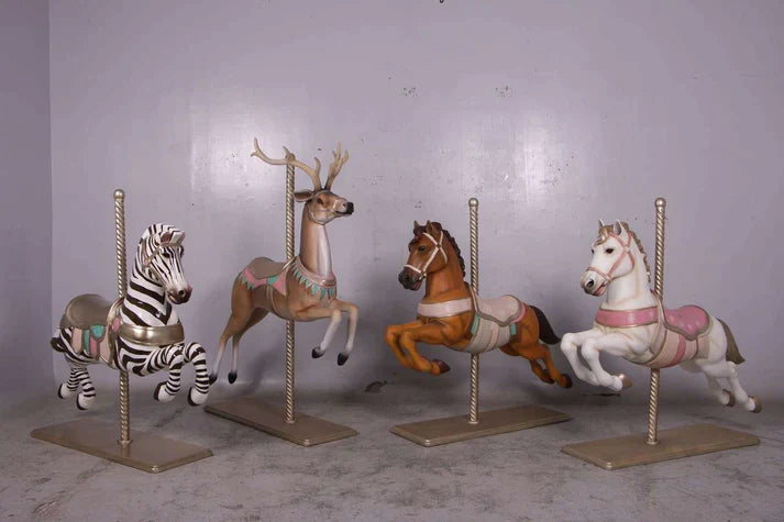 Carousel Zebra Life Size Statue