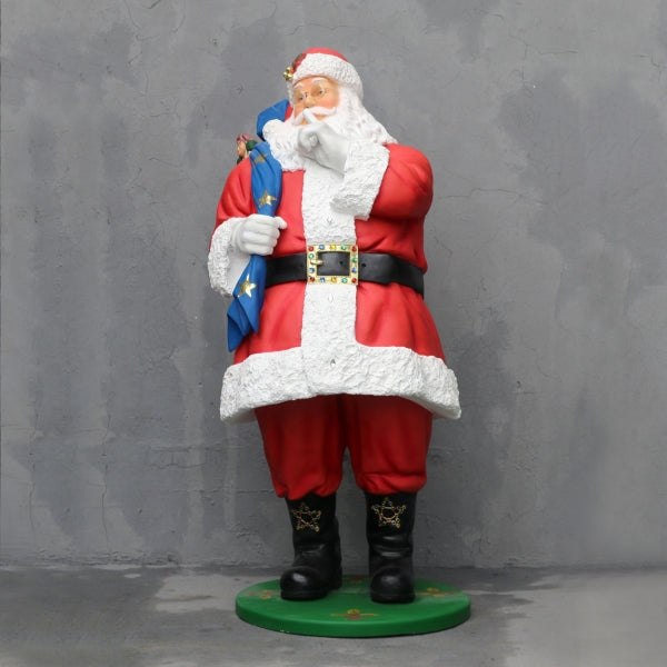 Santa with Sack Life Size Statue