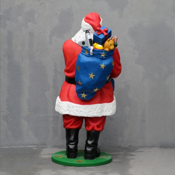 Santa with Sack Life Size Statue