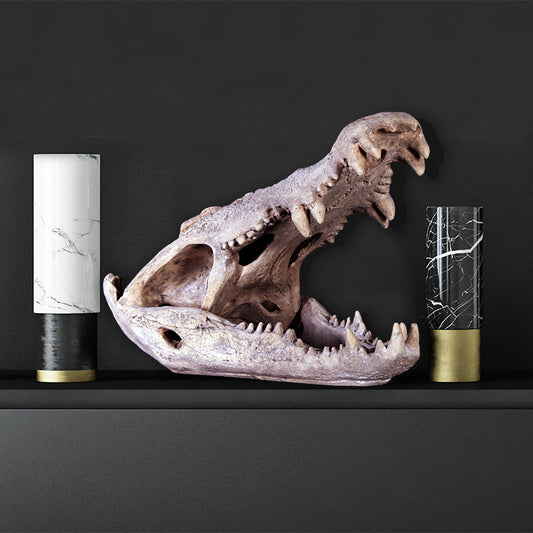 Crocodile Skull Life Size Statue