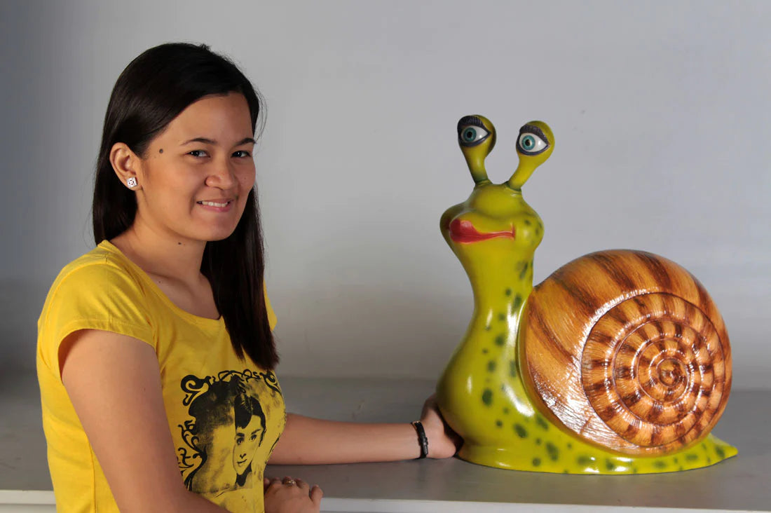Comic Female Snail Over Sized Statue
