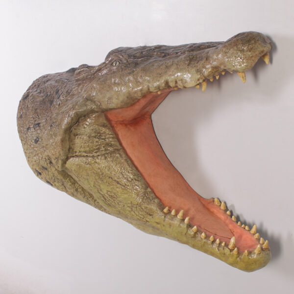 Crocodile Head Wall Plaque Life Size Statue