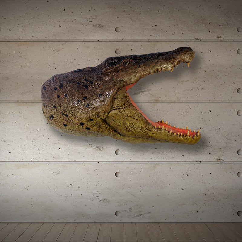 Crocodile Head Wall Plaque Life Size Statue