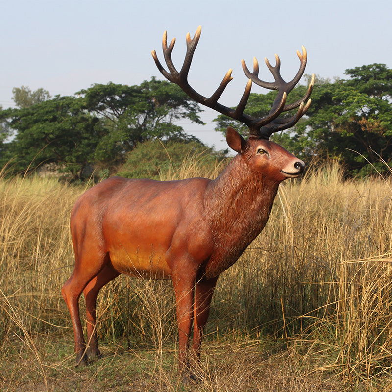Majestic Red Stag Life Size Statue