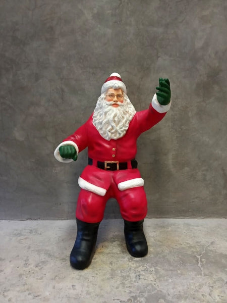 Santa Claus Sitting with Beard Life Size Statue