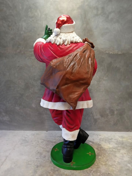 Santa Claus with Beard Life Size Statue