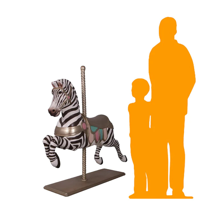 Carousel Zebra Life Size Statue