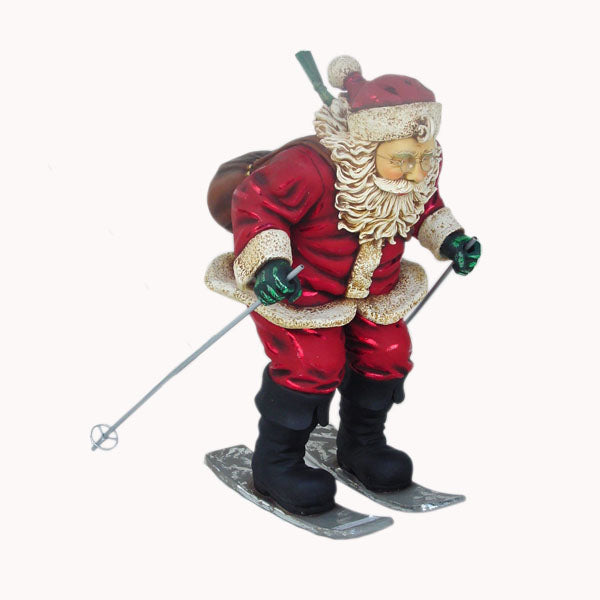 Santa Ice Ski Life Size Statue