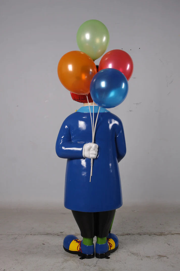 Clown With Balloons Life Size Statue