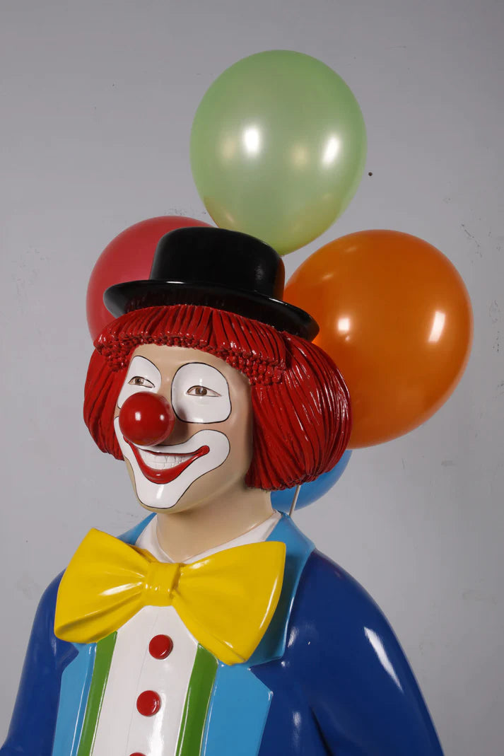 Clown With Balloons Life Size Statue