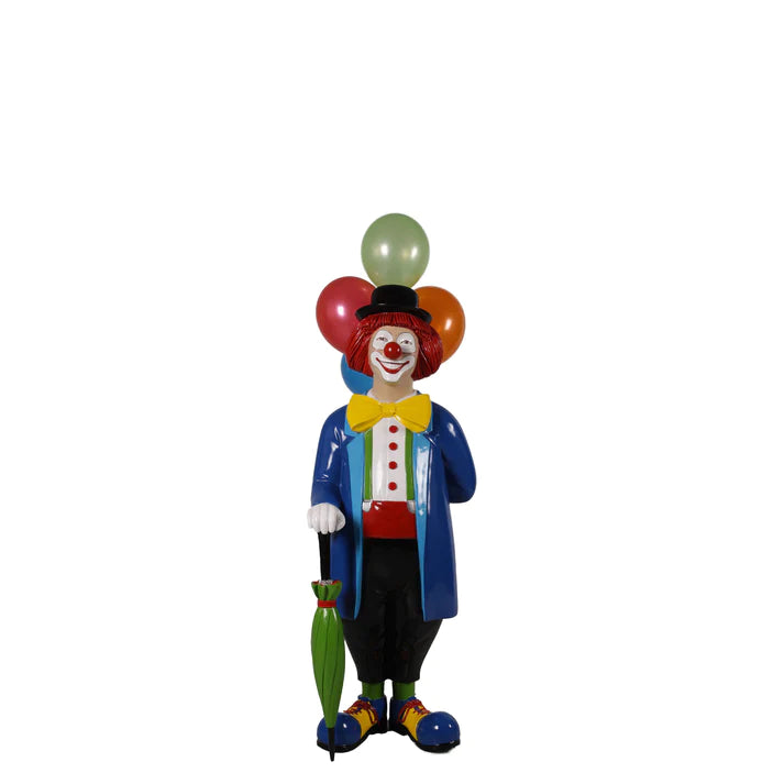 Clown With Balloons Life Size Statue