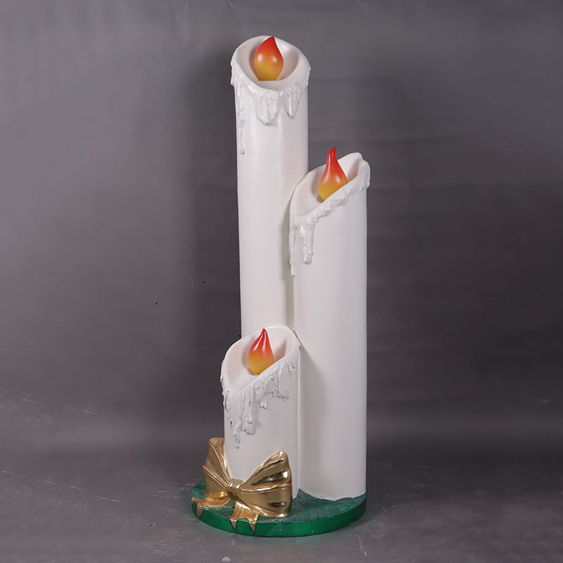 Set of 3 Candles Life Size Statue