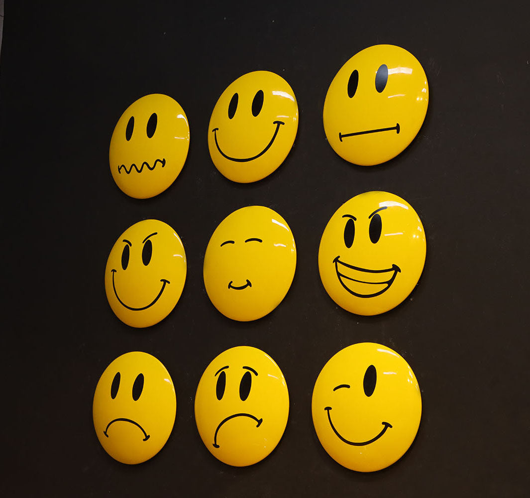 Emoji Face Wall Decor – Set of 9
