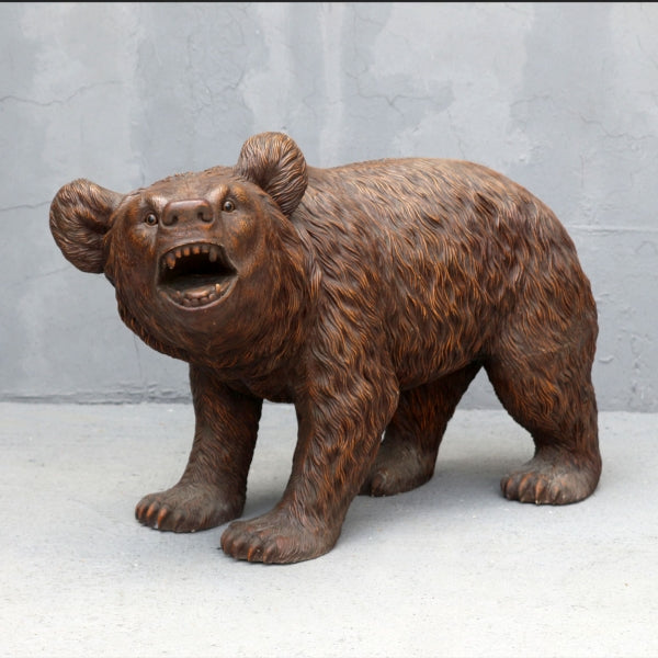 Bear Walking Life Size Statue