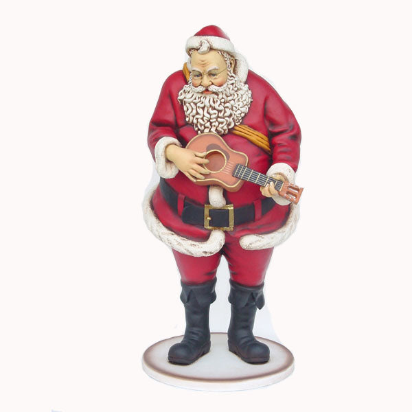 Santa Claus with Guitar Life Size Statue