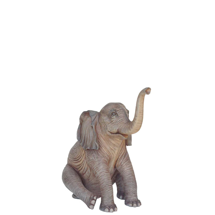 Elephant Sitting Statue