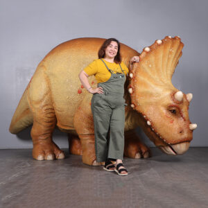 Triceratops Baby Dinosaur Life Size Statue