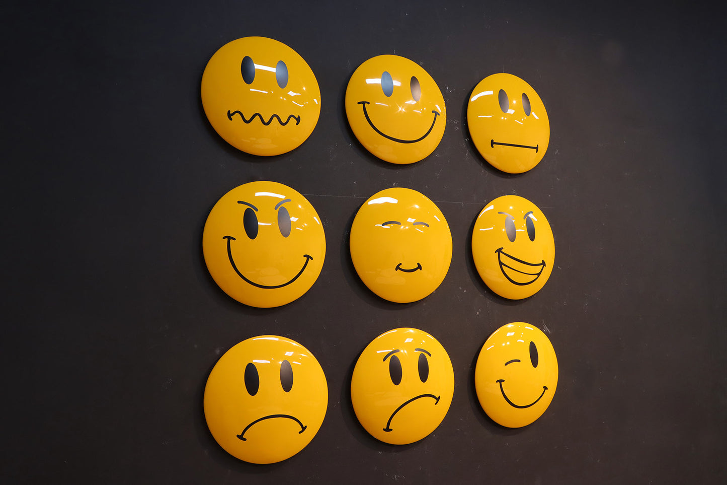 Emoji Face Wall Decor – Set of 9