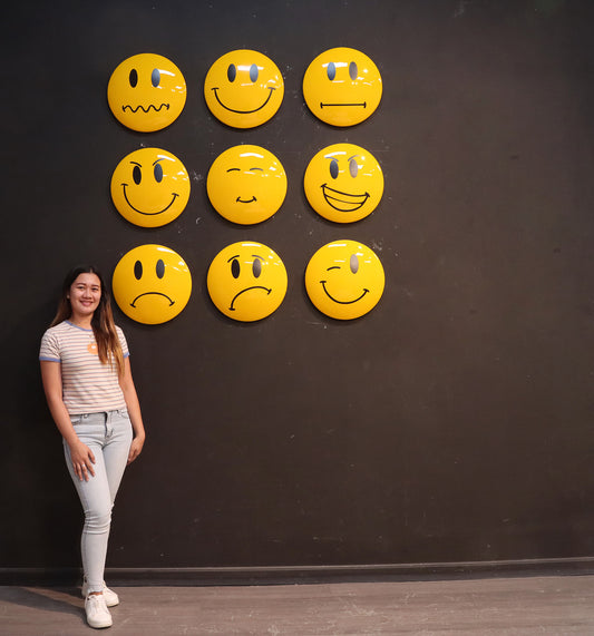 Emoji Face Wall Decor – Set of 9