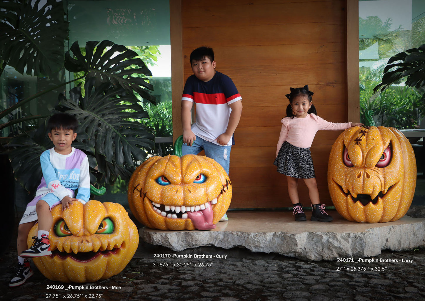 Pumpkin Brothers Life Size Statue