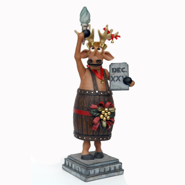 Funny Reindeer Liberty Life Size Statue