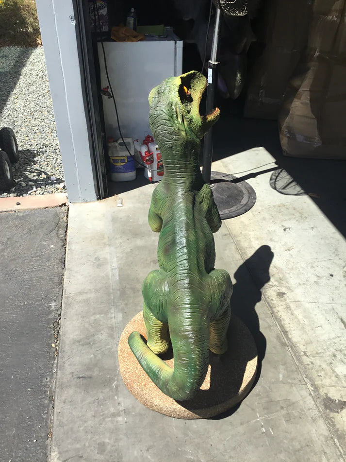 Green Raptor Dinosaur Life Size Statue