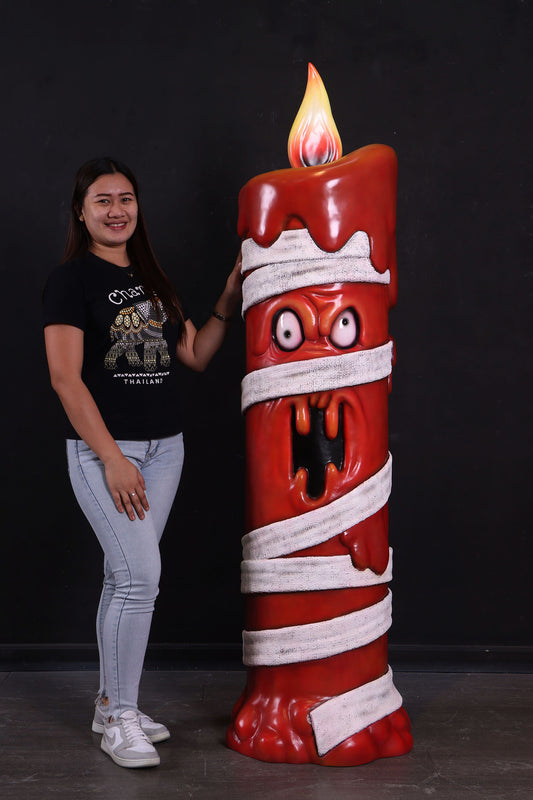 Mummy Candle Over Size Statue