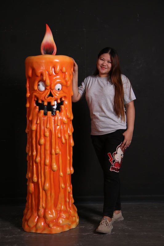 Pumpkin Candle Over Size Statue