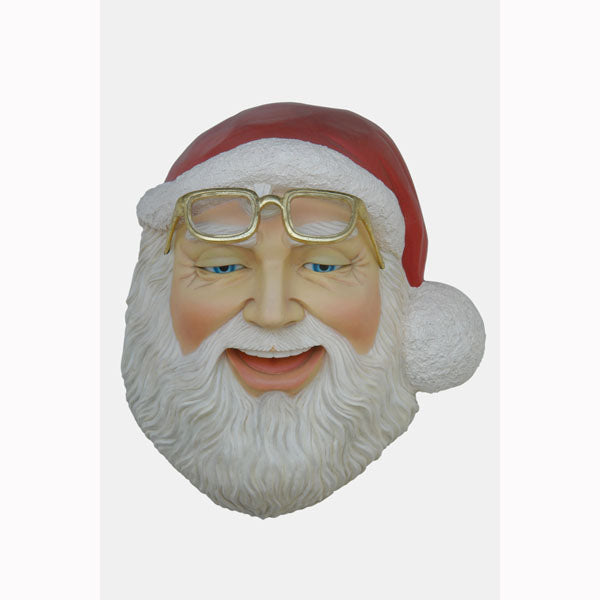 Santa's Face Wall Decor Life Size Statue