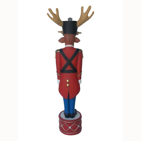 Large Funny Reindeer Toy Soldier Life Size Statue