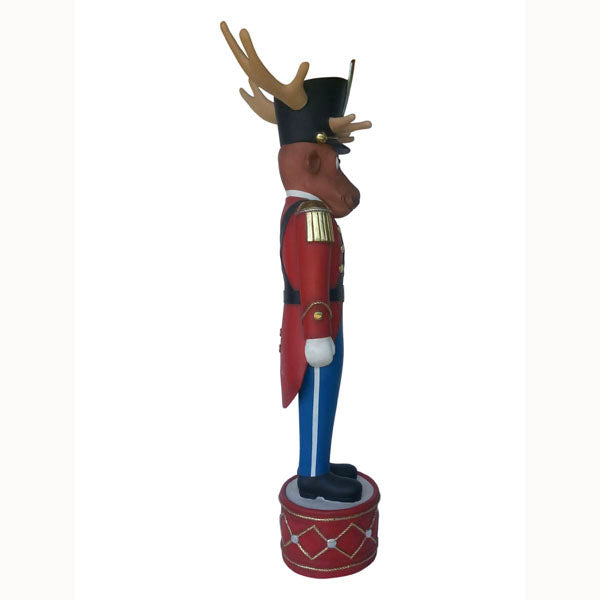 Large Funny Reindeer Toy Soldier Life Size Statue