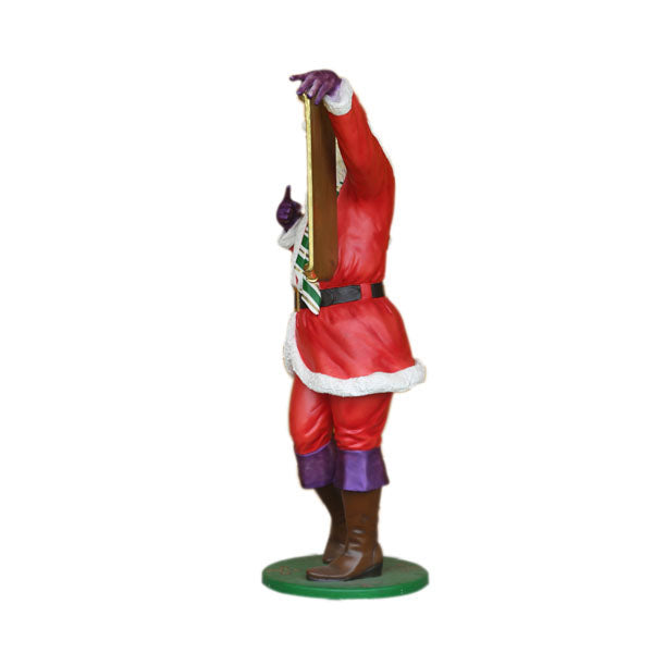 Santa Gay with Menu Life Size Statue