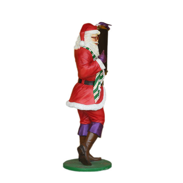 Santa Gay with Menu Life Size Statue
