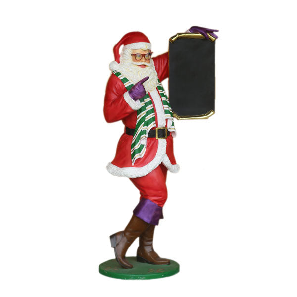 Santa Gay with Menu Life Size Statue
