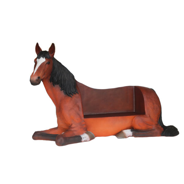 Horse Bench Life Size Statue