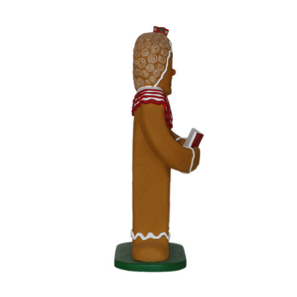 Gingerbread Girl with Book Life Size Statue