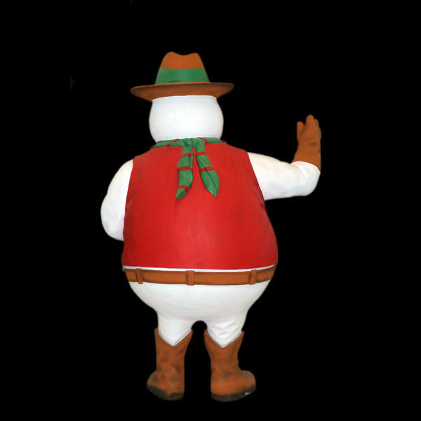 Snowman Sheriff Life Size Statue