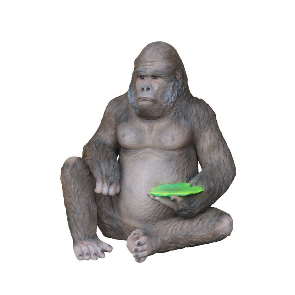 Gorilla Seat Life Size Statue