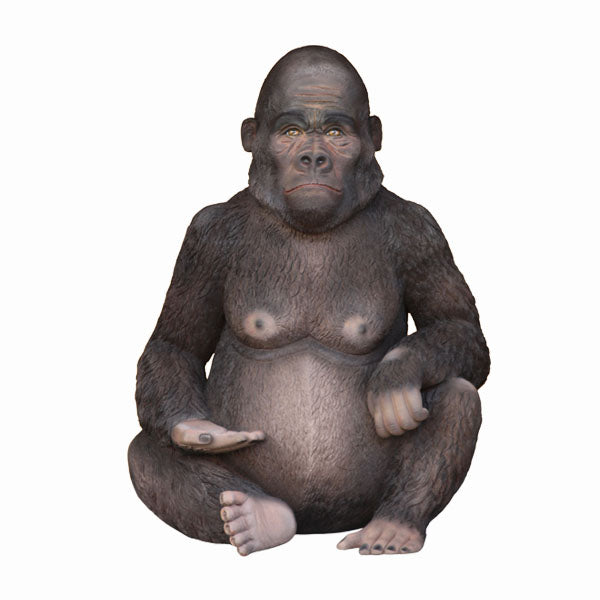 Gorilla Seat Life Size Statue