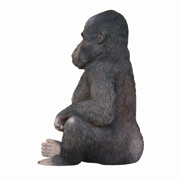 Gorilla Seat Life Size Statue
