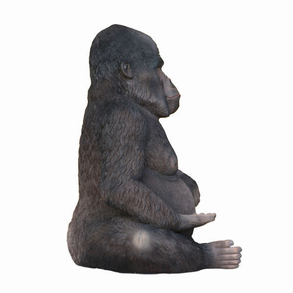 Gorilla Seat Life Size Statue