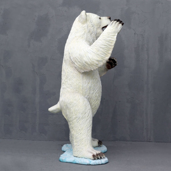Polar Bear Standing Life Size Statue