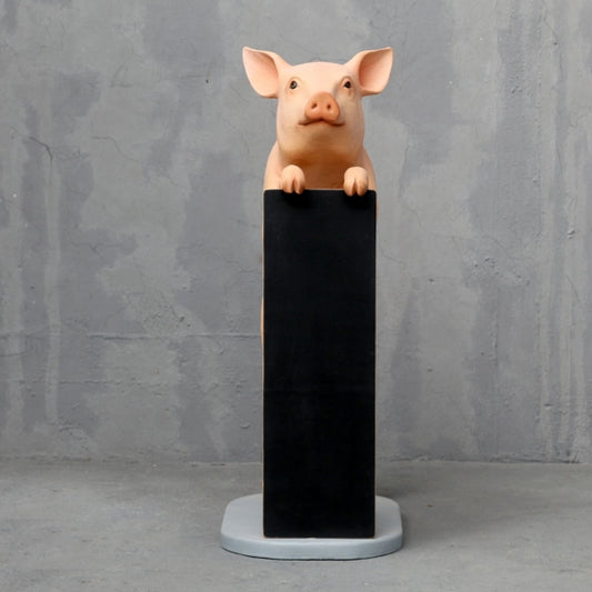 Pig with Menu Life Size Statue
