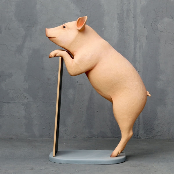 Pig with Menu Life Size Statue