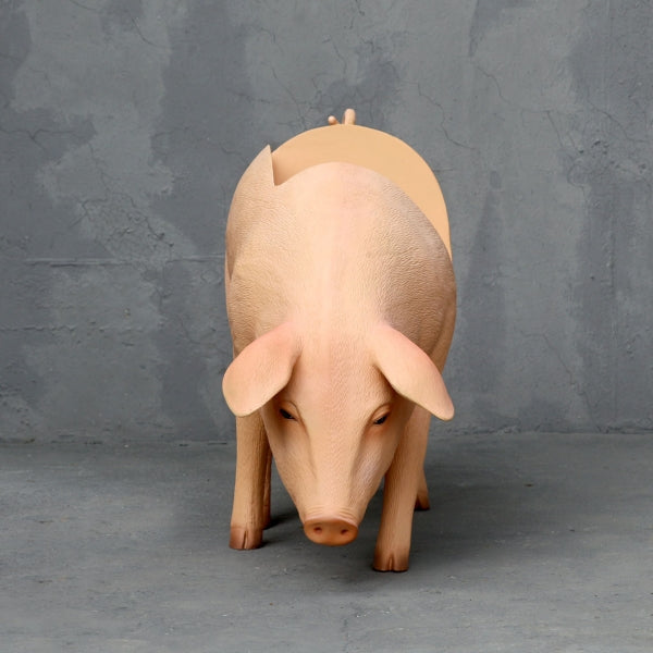 Pig Bench Life Size Statue