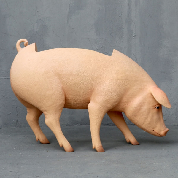 Pig Bench Life Size Statue
