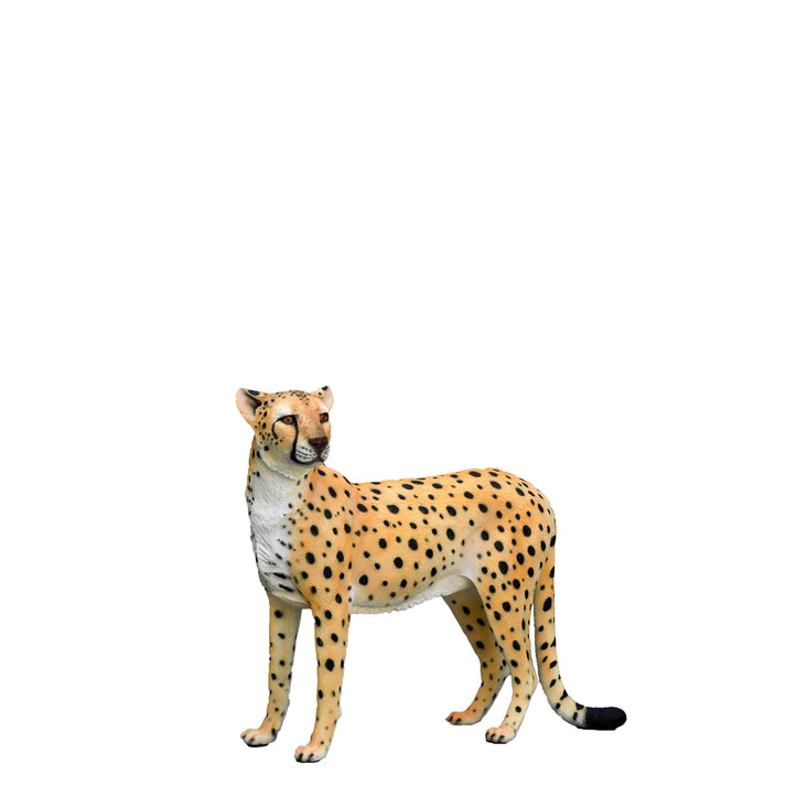 Cheetah Standing Life Size Statue