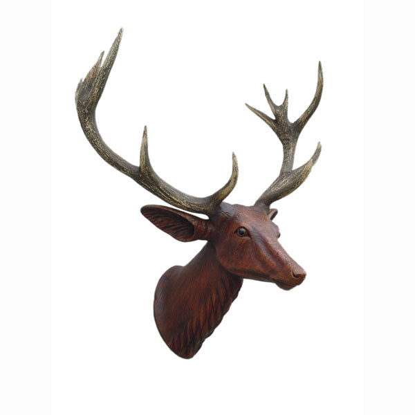 Reindeer Head Life Size Statue