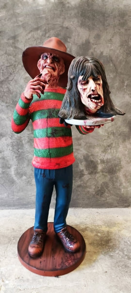 Scary Nightmare with Cut Head Life Size Statue