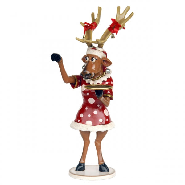 Funny Reindeer Female Life Size Statue